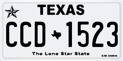 TX license plate CCD1523