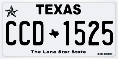 TX license plate CCD1525