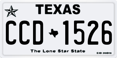 TX license plate CCD1526