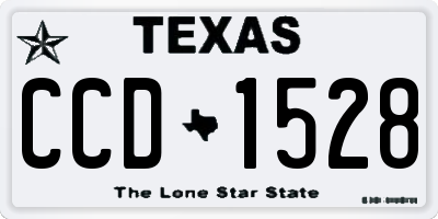 TX license plate CCD1528