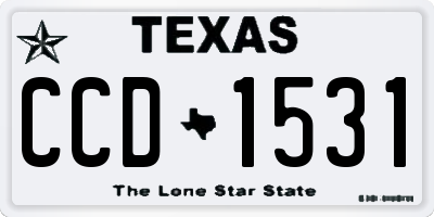TX license plate CCD1531