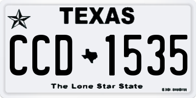TX license plate CCD1535