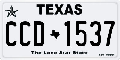 TX license plate CCD1537