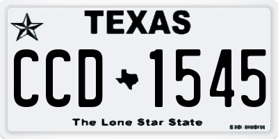 TX license plate CCD1545