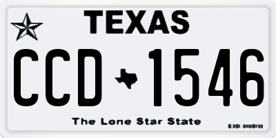 TX license plate CCD1546