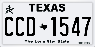 TX license plate CCD1547