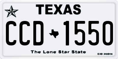 TX license plate CCD1550