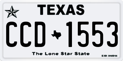 TX license plate CCD1553