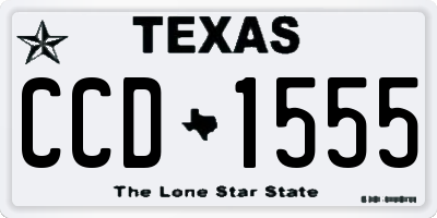 TX license plate CCD1555