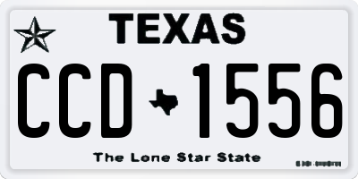 TX license plate CCD1556