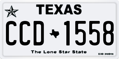 TX license plate CCD1558