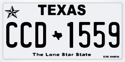 TX license plate CCD1559