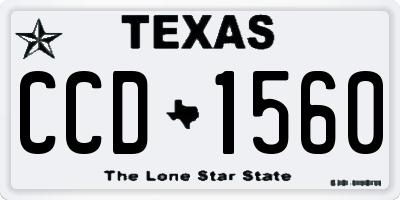 TX license plate CCD1560