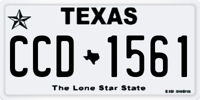 TX license plate CCD1561