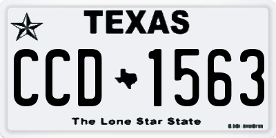 TX license plate CCD1563