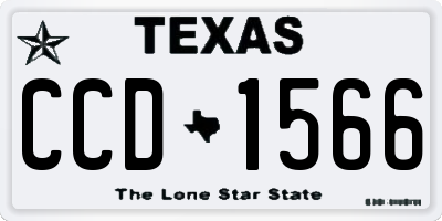 TX license plate CCD1566