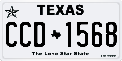 TX license plate CCD1568