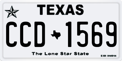 TX license plate CCD1569