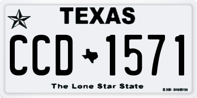 TX license plate CCD1571