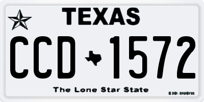 TX license plate CCD1572