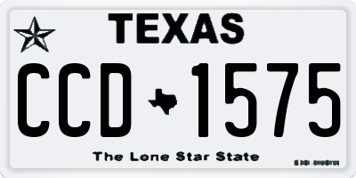 TX license plate CCD1575