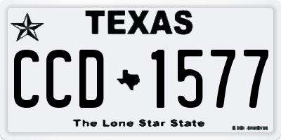 TX license plate CCD1577