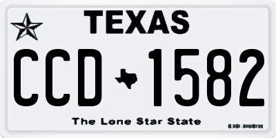 TX license plate CCD1582