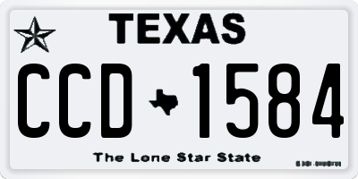 TX license plate CCD1584