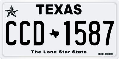 TX license plate CCD1587