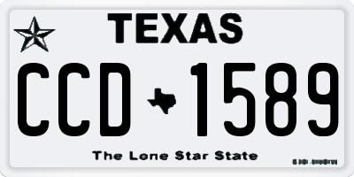 TX license plate CCD1589