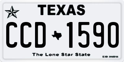 TX license plate CCD1590
