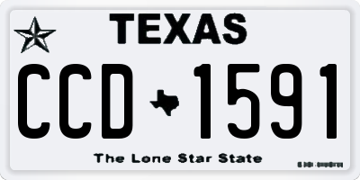TX license plate CCD1591