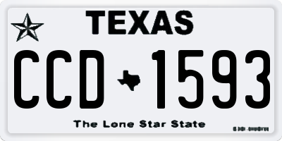 TX license plate CCD1593