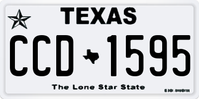 TX license plate CCD1595