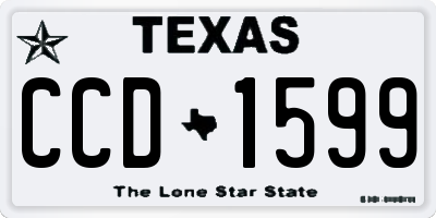 TX license plate CCD1599