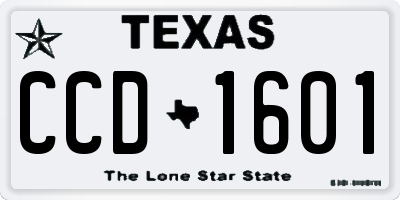 TX license plate CCD1601