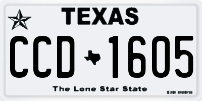 TX license plate CCD1605