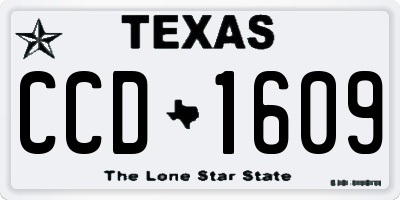 TX license plate CCD1609