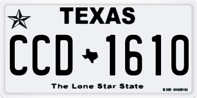 TX license plate CCD1610