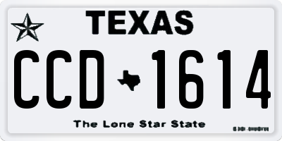 TX license plate CCD1614