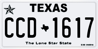 TX license plate CCD1617
