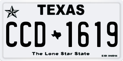 TX license plate CCD1619