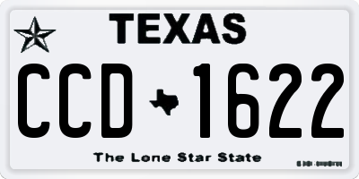 TX license plate CCD1622