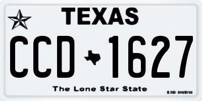 TX license plate CCD1627