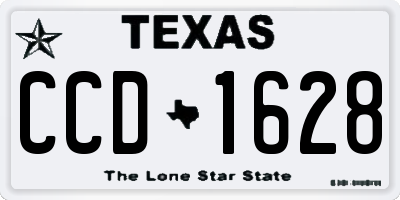 TX license plate CCD1628
