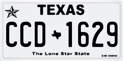 TX license plate CCD1629
