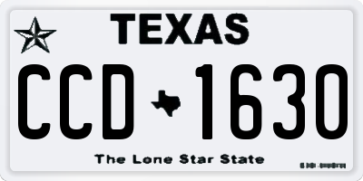 TX license plate CCD1630