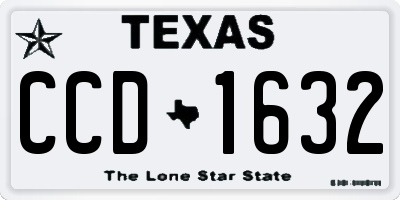 TX license plate CCD1632