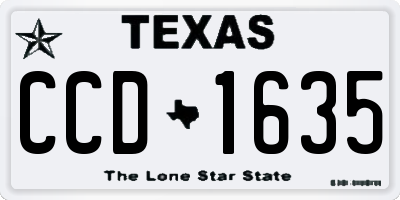 TX license plate CCD1635