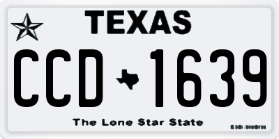 TX license plate CCD1639